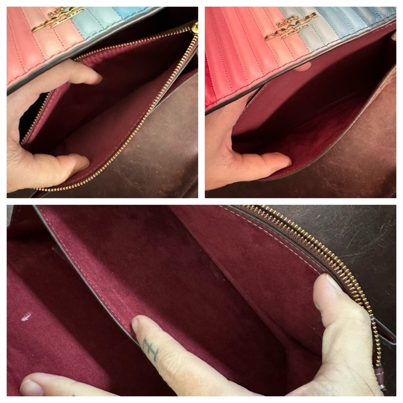 Coach Klare Crossbody With Rainbow Linear Quilting - Picture 3 of 14